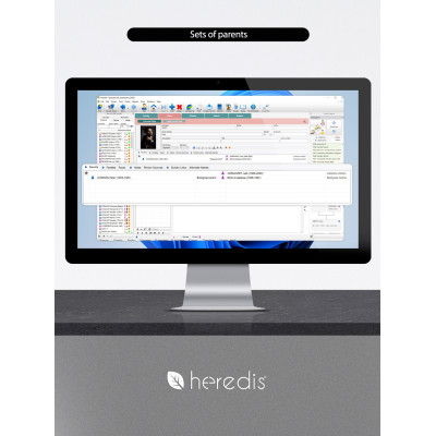 Family tree program for WINDOWS - HEREDIS 26 Upgrade